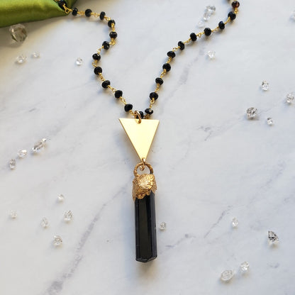 Black Tourmaline Protection Stone Necklace Shop Dreamers of Dreams