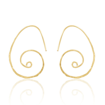 Gold Sacred Spiral Hoops Earrings Shop Dreamers of Dreams