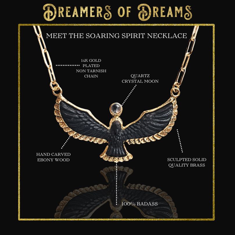 Soaring Spirit Ebony Bird Necklace Necklace Shop Dreamers of Dreams