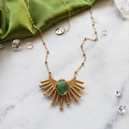 Turquoise Sun Ray Necklace Necklaces Shop Dreamers of Dreams