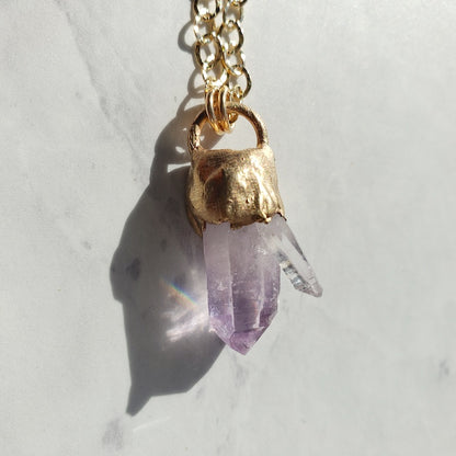 Amethyst Heart Shield Necklace Necklace Shop Dreamers of Dreams