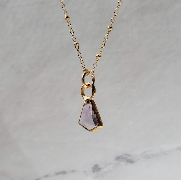 Amethyst Geometric Gem Pendant Necklace Shop Dreamers of Dreams