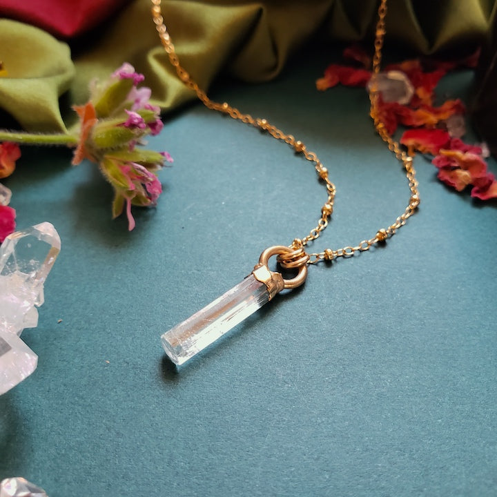 Raw Aquamarine Crystal Necklace Necklace Shop Dreamers of Dreams