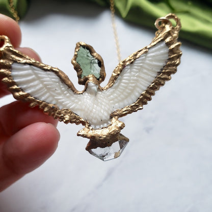 Moldavite Bird of Prey Necklace Necklace Shop Dreamers of Dreams