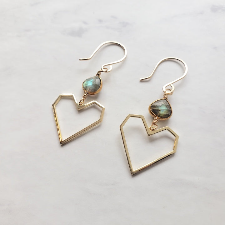 Geometric Heart Earrings Earrings Shop Dreamers of Dreams