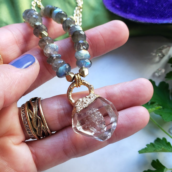 Herkimer Priestess Necklace Necklace Shop Dreamers of Dreams