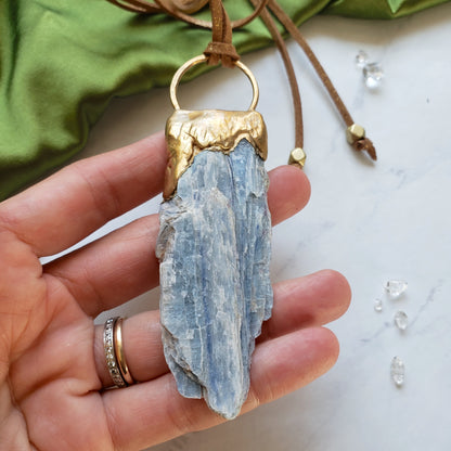 Large Blue Kyanite Goddess Necklace Necklace Shop Dreamers of Dreams