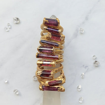 Pink Tourmaline Bar Ring RING Shop Dreamers of Dreams