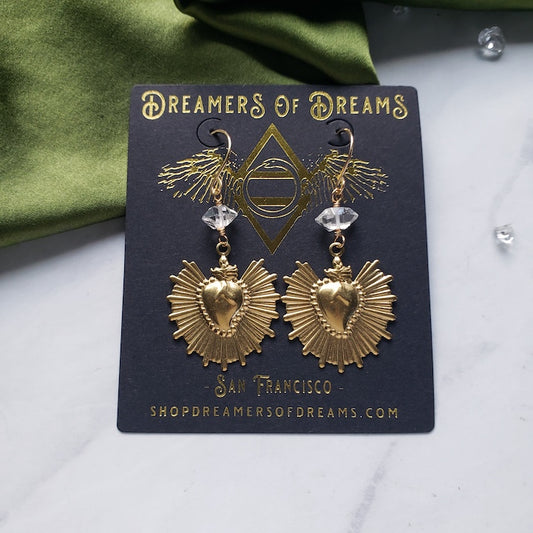 Sacred Heart Earrings Earrings Shop Dreamers of Dreams