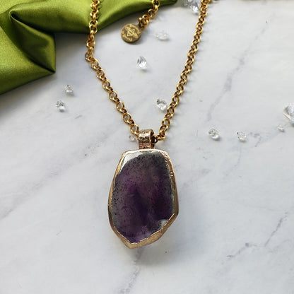 Trapiche Amethyst Slice Necklace Necklace Shop Dreamers of Dreams