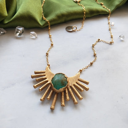 Turquoise Sun Ray Necklace Necklaces Shop Dreamers of Dreams