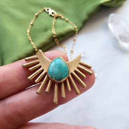 Turquoise Sun Ray Necklace Necklaces Shop Dreamers of Dreams