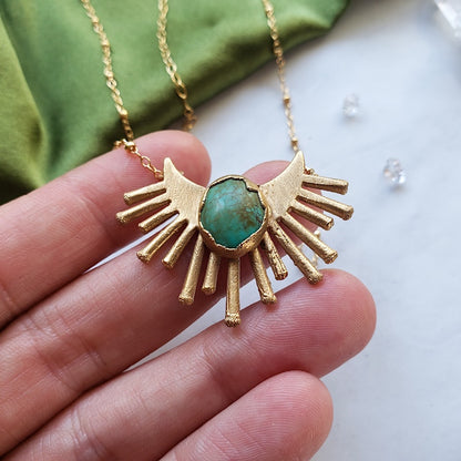 Turquoise Sun Ray Necklace Necklaces Shop Dreamers of Dreams