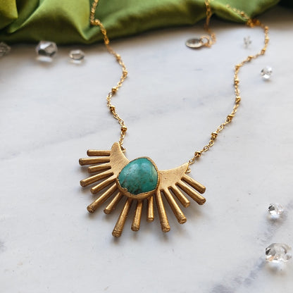 Turquoise Sun Ray Necklace Necklaces Shop Dreamers of Dreams