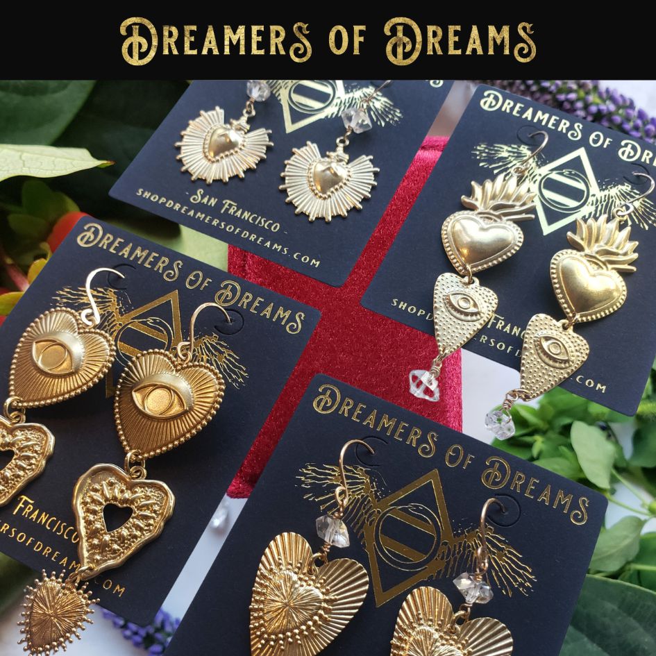 Triple Heart Eye Earrings Earrings Shop Dreamers of Dreams