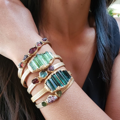 Made to Order | Green Tourmaline Shield Bracelet Bracelet Shop Dreamers of Dreams