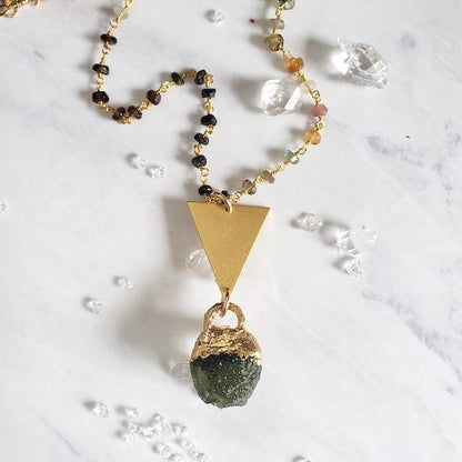 Moldavite Water Goddess Necklace Necklace Shop Dreamers of Dreams