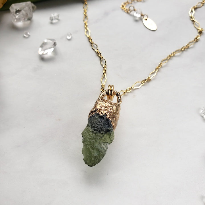 Mens sale moldavite necklace