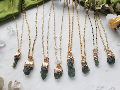 Moldavite Comet Necklace Necklace Shop Dreamers of Dreams