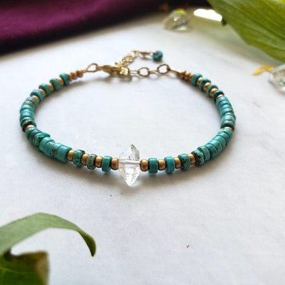 North Star Turquoise Herkimer Bracelet Beaded Bracelet Shop Dreamers of Dreams